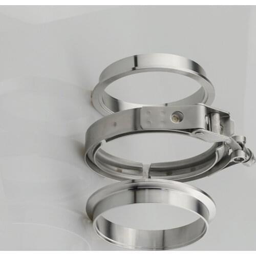 1.75/2/2.25/2.36/2.5/2.75/3/3.5/4 Inch Male/Female V-Band Clamp Flange Kit V-band Turbo Exhaust Pipes Car Accessories