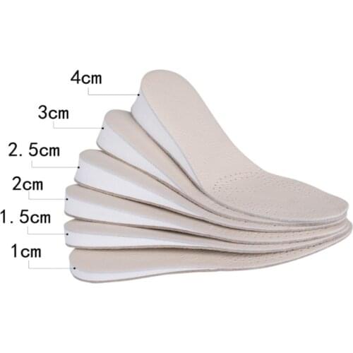1 Pair Double-sided Cowhide Increase Insoles Increased Insole In sports Breathable and Shockproof
