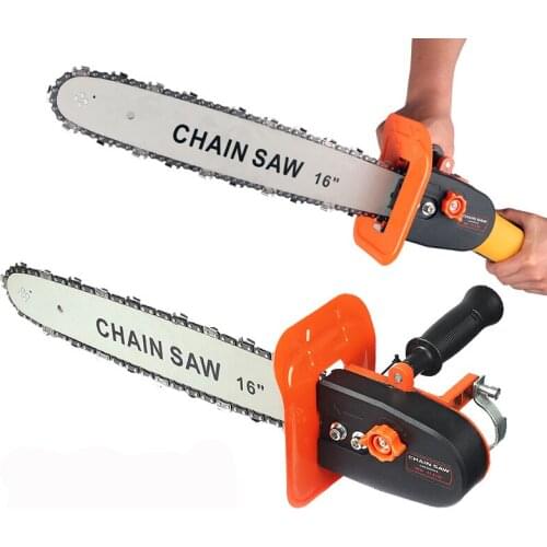 16 Inch Chainsaw Bracket Electric Saw Change M10+M14+M16 Angle Grinder Into Chain Saw Woodworking Power Tool Set