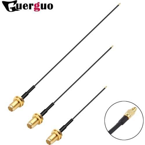 2PCS MMCX Male to SMA/RP-SMA Female Bulkhead FPV Antenna Adapter1.37 RF Coaxial Extension Jumper Cable for PandaRC RC Drone Part