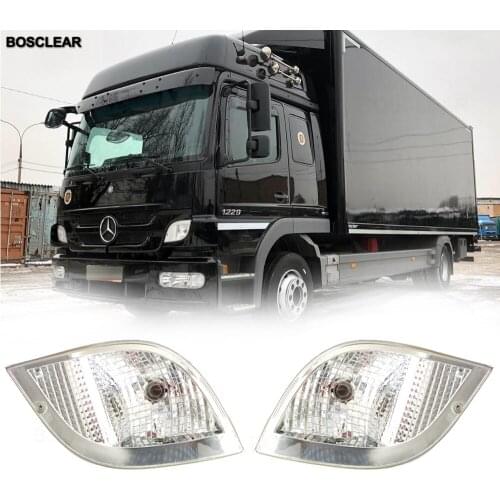 2pcs Side Panel Lights Truck Corner Lamp Direction Bumper Light For Mercedes-benz Atego 1840 Fire Truck 97382000521 9738200621