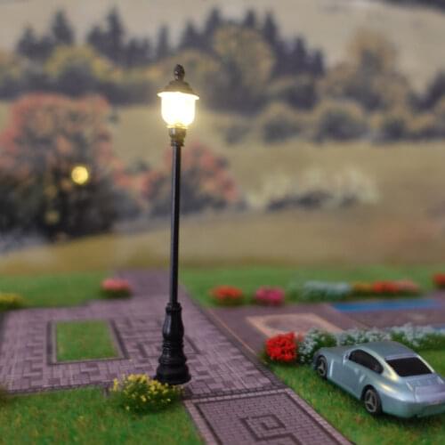 3 PCS HO Scale Model Railway Lamppost LED Park Lanterns Street Lamp Model Making Railroad/Model Park Lamps/Train/Railroad Layout