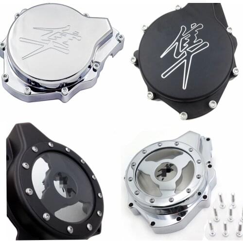 Aftermarket Free Shipping Chrome/Black For Motorcycle Suzuki Hayabusa GSXR1300 1999-2019 Engine Stator Cover CHROME Left Side