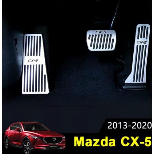 Car Accelerator Gas Pedal Brake Pedal Footrest Pedal Plate Cover AT For Mazda CX5 CX-5 2013 2014 2015 2016 2017 2018 2019 2020