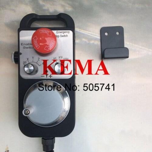 Free Shipping! CNC manual Pulse Generator 6 Axis MPG Pendant electronic Handwheel with Emergency Stop