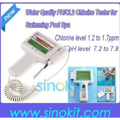 Free Shipping Water Quality PH/CL2 Chlorine Tester Level Meter PH Tester for Swimming Pool Spa PC101