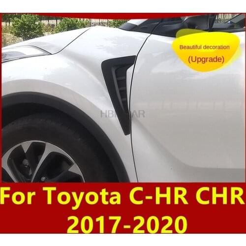 For Toyota C-HR CHR 2017-2020 leaf board side tuyere Decorative stickers leaf board Side mark Exterior modification Accessories