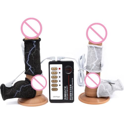 Adult Diary Teaser Electric Shock Penis Sleeve E-stim Cock Rings For Male Enlargement Electro Sex Chastity Cage For Male