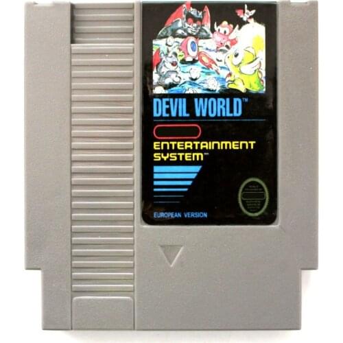 Devil World 72 Pins Game Card For 8 Bit Game Player