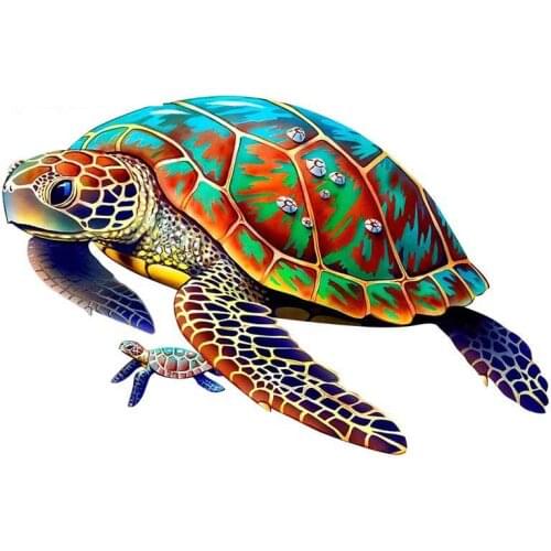 Personality Sea Turtle Car Styling Stickers Waterproof Decal Vinyl Material Laptop Sunscreen Campervan JDM SUV RV Decor for Car