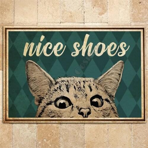 Cat Nice Shoes Doormat 3D All Ove Printed Non Slip Door Floor Mats Decor Porch Doormat