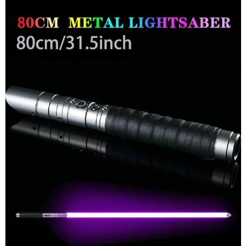 80cm Force Fx Heavy Dueling Lightsaber Metal Handle Weapon LED Luminous Laser Sword Light saber Outdoor Wars Knife Stick Toys