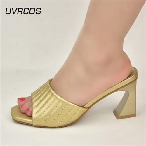 Summer Elegant 2021 Womens Dress Crystal Shoes Slippers Designer Shoes Women Luxury Open Toe Plus Size 43 Shoes Women Heels