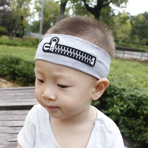 Fashion Baby headwear Soft Cotton Zipper Headband Girls Boys Hair Band Accessories Kids Girl Turban Hairband Photo props