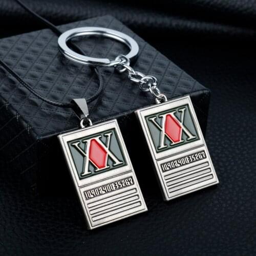 Hunter x Hunter Necklace GING FREECSS License Card ID Pendant Necklaces Anime Jewelry Cosplay Accessories