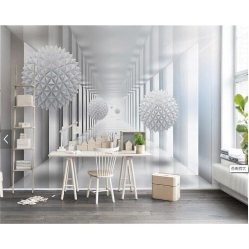 Custom papel de parede 3d, abstract architectural space murals for living room bedroom tv backdrop wall home decor wallpaper