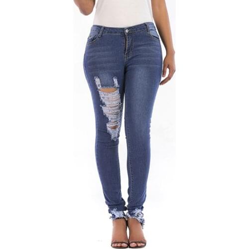 Boyfriend Hole Ripped Jeans Women Pants Cool Denim Vintage Straight Jeans For Girl High Waist Casual Pants Female Slim Jeans