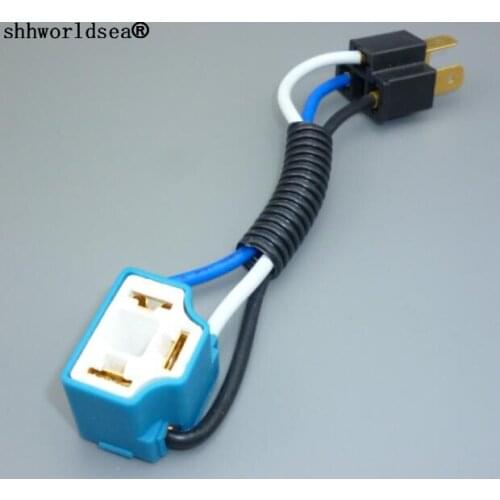 Shhworldsea 1pcs H4 9003 HB2 Car Auto Truck Female Ceramic Headlight Extension Connector 12V h4 socket 9003 bulb holder