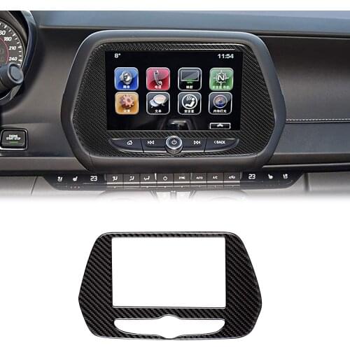 Compatible with Carbon Fiber Center Console Screen Frame Interior Decoration Panel Trim Cover Decal Sticker for Chevrolet Camaro