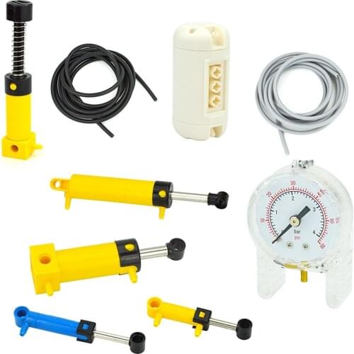 Technical Parts Pneumatic Pump Small (6L) V2 with Reinforced Cylinder 19476 19482 19475 Compatible with 8800 MOC Blocks Bricks