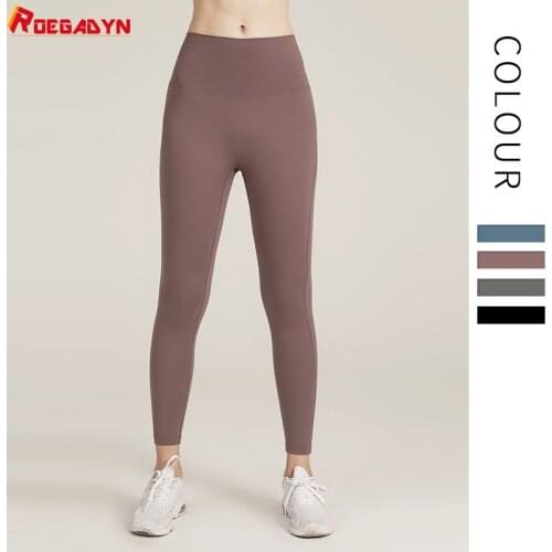 ROEGADYN Women Yoga Pants Slimming Sport Leggings Women Yoga Pants Elasticity High Waist Seamless Leggings Tights Women For Gym