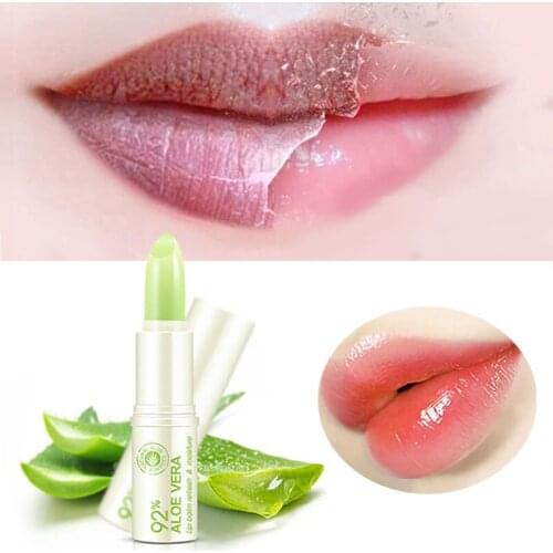 Lip Balm Moisturizing Nourishing Lasting Repair Wrinkles Anti-Drying Anti-Skinning Cracking Aloe Vera Unisex Lip Skin Care 1Pcs