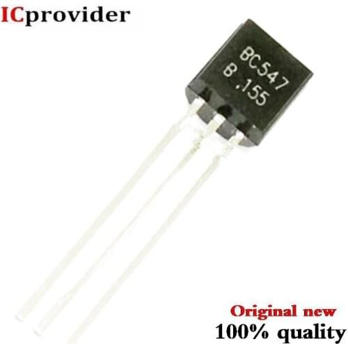 100pcs/lot BC547 BC547B 0.1A/45V NPN TO-92 New original