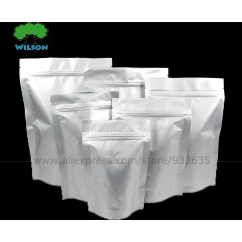 100 PCS (Opening Width 9cm-14cm ) Small Size Aluminum Foil Stand Up Zipper Bags Zip Lock Mylar Bag For Food Storage