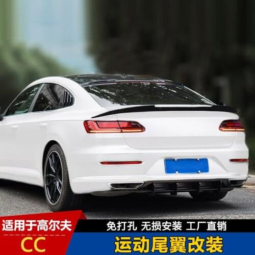 2021 Suitable For Volkswagen 09-20 Cc Carbon Fiber Automobile Tail Appearance Modified Parts，No Hole Fixing Wing