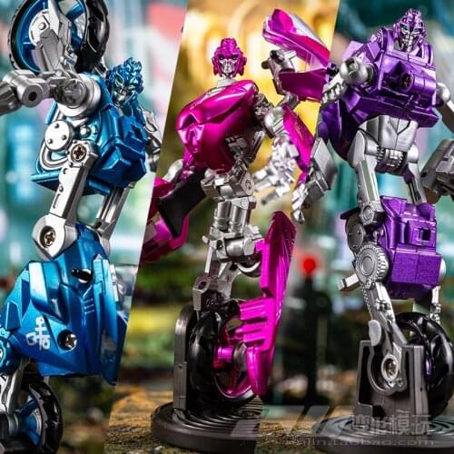 3 pcs AOYI Action Figure Transformation Toy Three Sisters Pink Arcee Purple Motorcycle TF2 Deformation Model Kid toys LS-19