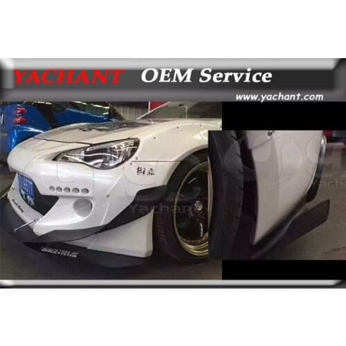 FRP Fiber Glass Canards 6Pcs Fit For Toyota GT86 FT86 ZN6 FRS BRZ ZC6 GRD X RB Ver.2 Style Front & Rear Bumper Canards