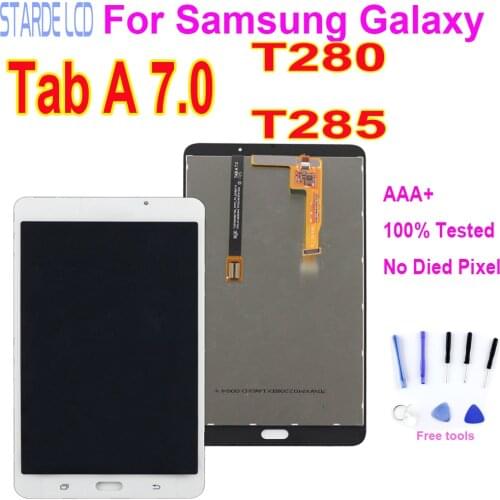 7" LCD Display For Samsung Galaxy Tab A 7.0 2016 SM-T280 WIFI SM-T285 3G Touch Screen Glass Panel Digitizer Assembly Replacement