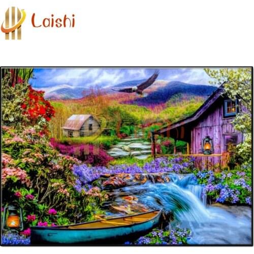 Diamond Painting Beautiful romantic cartoon landscape Diamond Embroidery decor Rhinestone Mosaic by numbers hobby gift custom