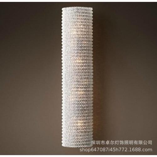 Atmospheric creative crystal wall lamp exhibition hall living room villa aisle living room staircase decorative wall lamp