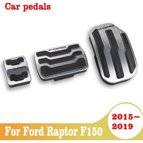 Car Pedals For Ford Raptor F150 2015 2016 2017 2018 2019 Accelerator Footrest Pedal Brake Clutch Pad Accessories