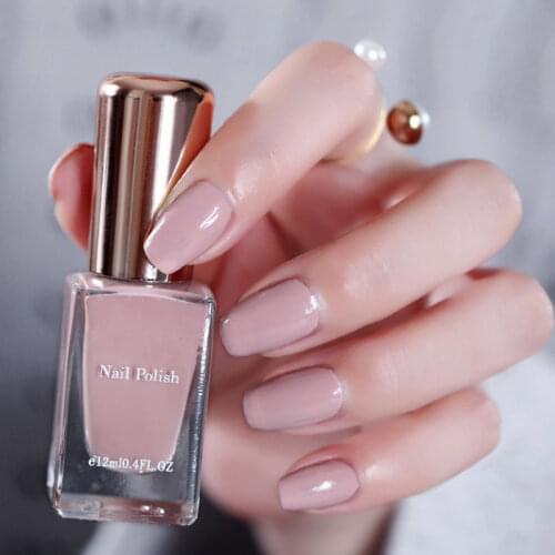 Peel Off Nail Polish Nude Series Waterborne for Women 12ml Easy to Apply Quick Dry Translucent Nail Gel Polish Enamel Varnish