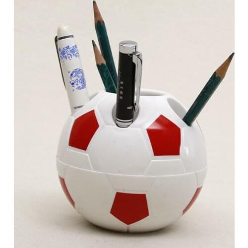 Creative Football Pen Holder Plastic Durable Desktop Storage Box Multifunctional Pencil Storage Rack Stationery Office Home