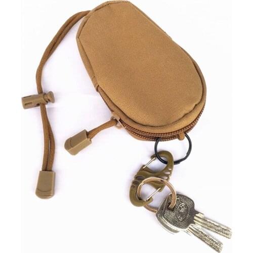 Mini Tactical Key Holder Pouch Keychain Zipper Case Coin Wallet Purse Holster Military Army Hunting Running Small Pocket EDC Bag