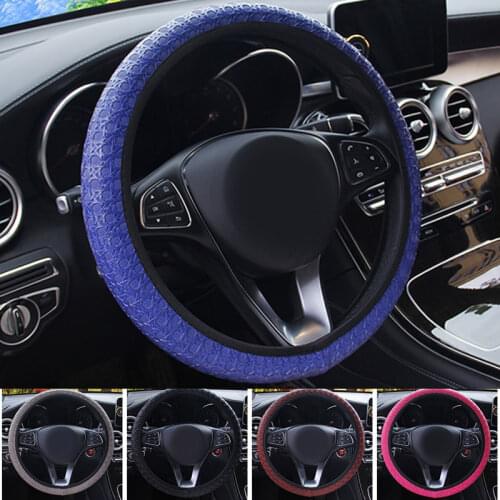Durable Steering Wheel Covers Breathe Freely Decoration 15 Inch Cars Universal Multicolor Steering Wheel Wrap
