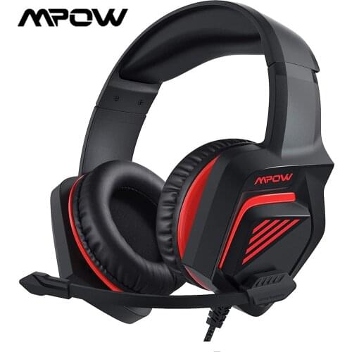 Mpow EG11 Wired Gaming Headset for PS5 PS4 PC Xbox Switch with 3D Bass Surround Sound Over-Ear Headset with Noise Cancelling Mic