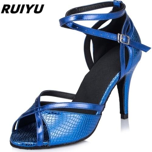 Latin Dance Shoes Ladies Salsa Ballroom Party new High-heeled Sandals Blue Silver Orange