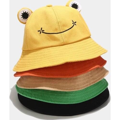 Frog Bucket Hat for Women Adult Kids Panama Frog Baseball Cap Cover Foldable Fisherman Hats Frog Hat for Hunting Fishing Outdoor
