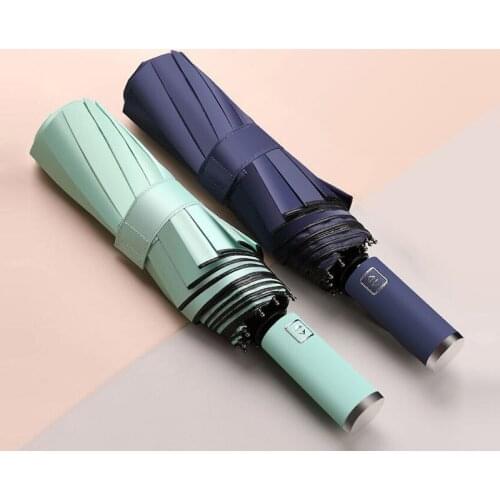 Womens Umbrella Windproof Strong Wind Resistant Men Folding Automatic Sun And Rain Umbrella For Fish Big Parasol