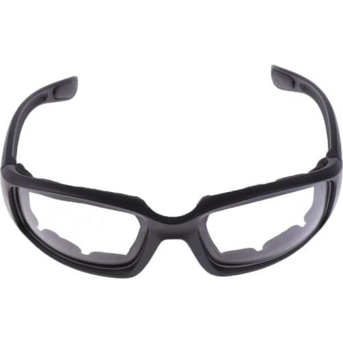 1 Pair Padded Motorcycle Goggles Riding Glasses with Clear Lens for Any Weather Condition