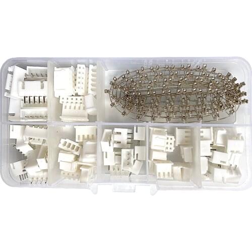 230pcs 2p/3p/4P/5P pin Pitch male and female+Terminals TJC3 Housing/Header Connector KIT XH 2.54mm Wire cable shell Adaptor Kits