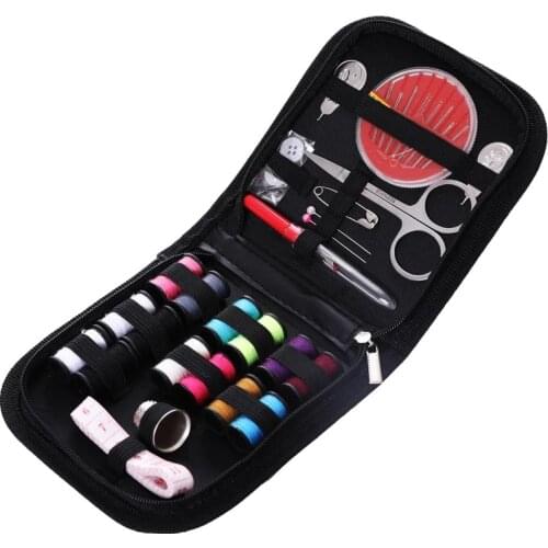 27pc Portable Mini Travel Household Sewing Box Set Sewing Kit Storage Bags Sundries Organizer Home Tools