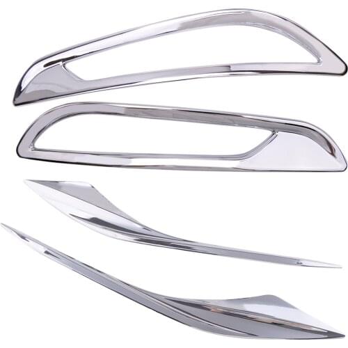 4pcs Car Front Rear Fog Light Lamp Cover Trim ABS Chrome Fit for Chevrolet Cruze 2017 2018