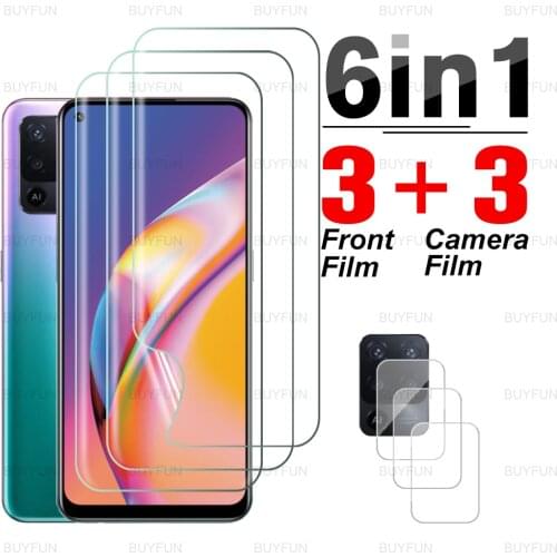 6in1 Camera Safety Film For Oppo Reno 5 Lite front full cover hydrogel film for reno5 5G Pro Plus 5F screen protector soft film