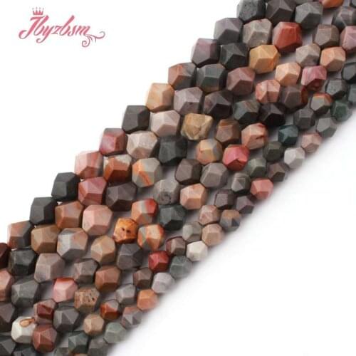6,8,10mm Faceted Multicolor Ocean Stone Natural Stone Beads For DIY Necklace Bracelets Jewelry Making Loose 15" Free Shipping