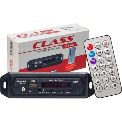 CLASS USB-402 BLUETOOTH/AUX/USB/SD/MMC WITH MIC OPERATED AUTO TAPE CONVERTER DIGITAL PLAYER